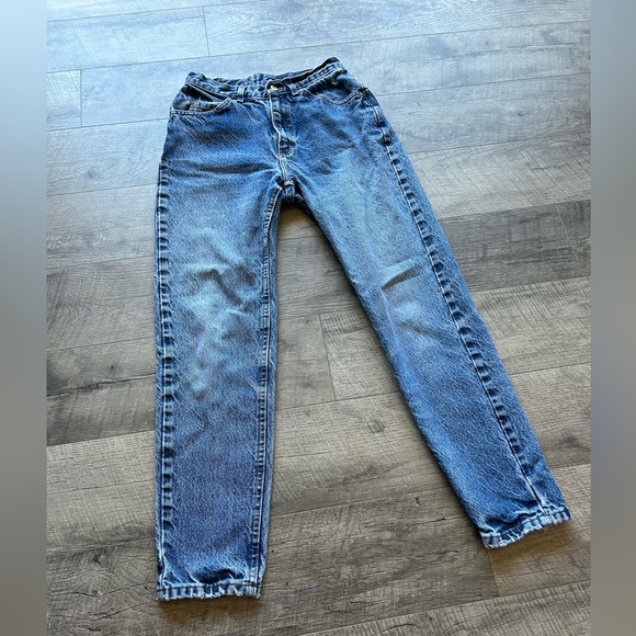 Vintage LL Bean 80โs/90โs High Waist Straight Leg Mid Wash Jeans size 26โ - Picture 2 of 11